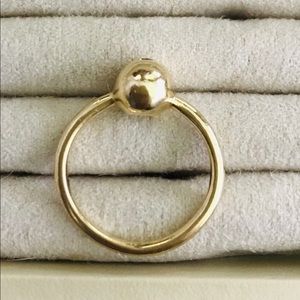 14k gold one of a kind ball ring